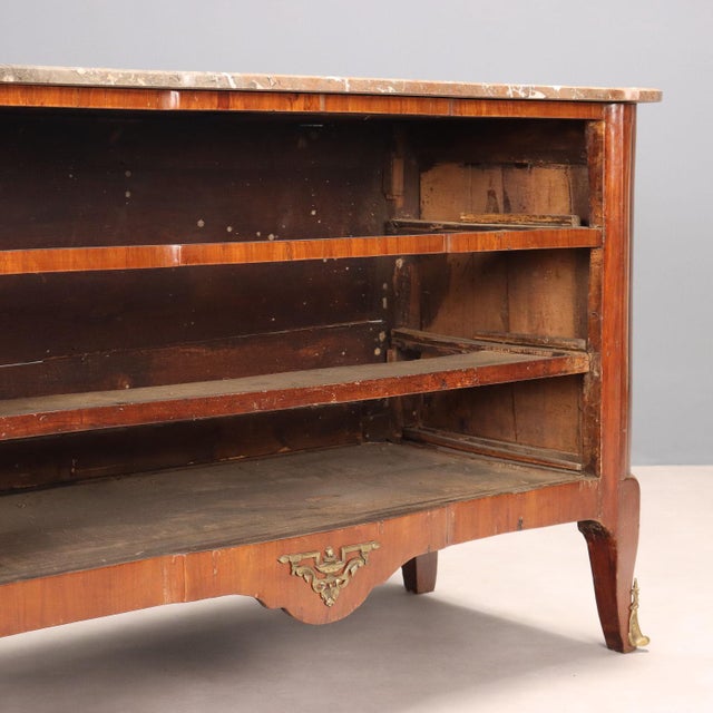 Brown Louis XVI Style Chest of Drawers For Sale - Image 8 of 10