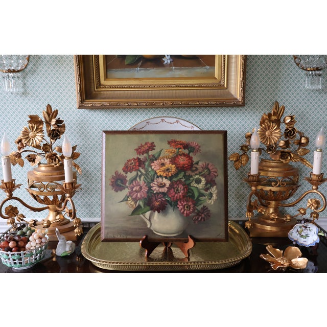 Brown Set of 6 Mid-Century Henk Bos Dutch Still-Life Art Plaques For Sale - Image 8 of 18