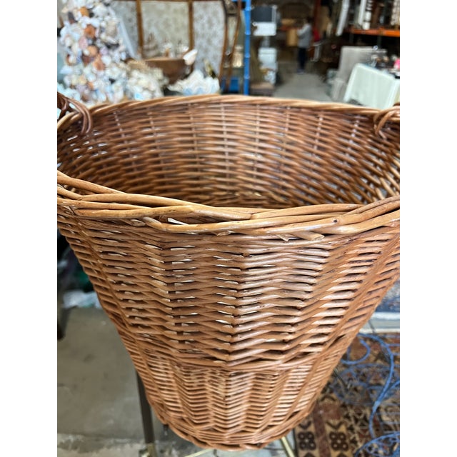 Up for consideration is a beautiful vintage wicker woven basket with handles. This would look lovely in your home and it...