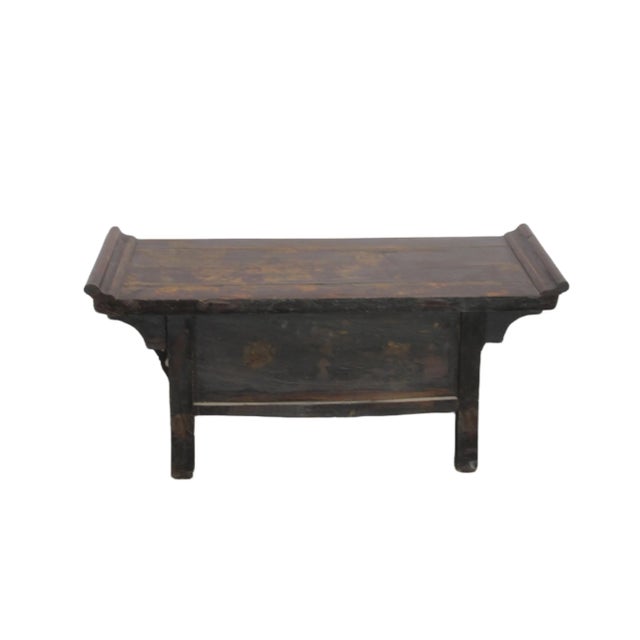 Coffee Hard Carved Antique Accent Table For Sale - Image 8 of 9