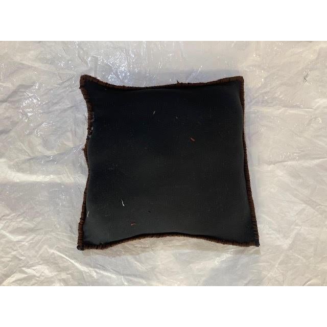 Pillow made with antique Persian Sarouk rug fragment-Poly fill with fabric backing and sewn closure-