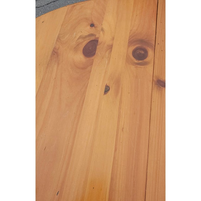 Tan Mid Century American Pine Extension Breakfast Table For Sale - Image 8 of 12