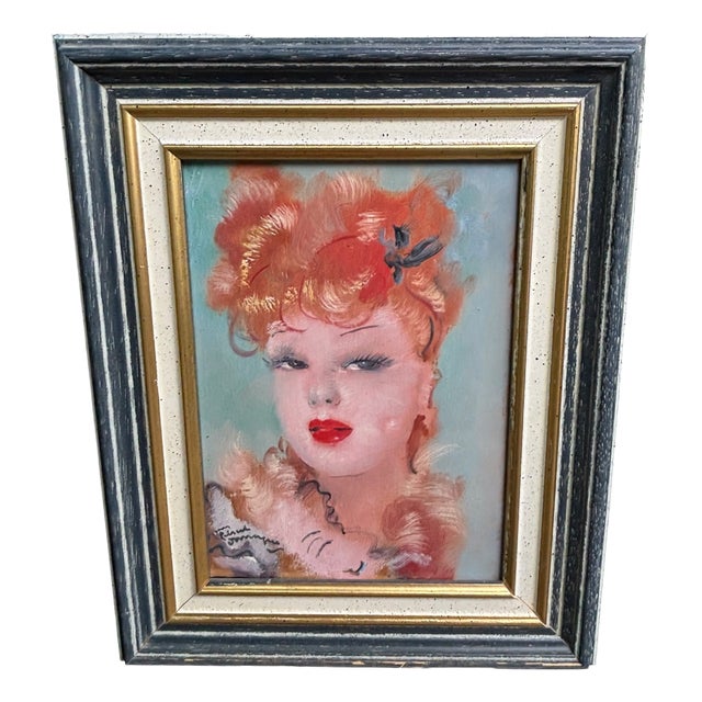 Jean Gabriel Domergue, ZAZA, 1920s, Oil on Panel, Framed For Sale