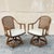 Vintage Hollywood Regency Bentwood Rattan Bamboo Swivel Chair Dining Set - 5 PCS For Sale In Philadelphia - Image 6 of 18