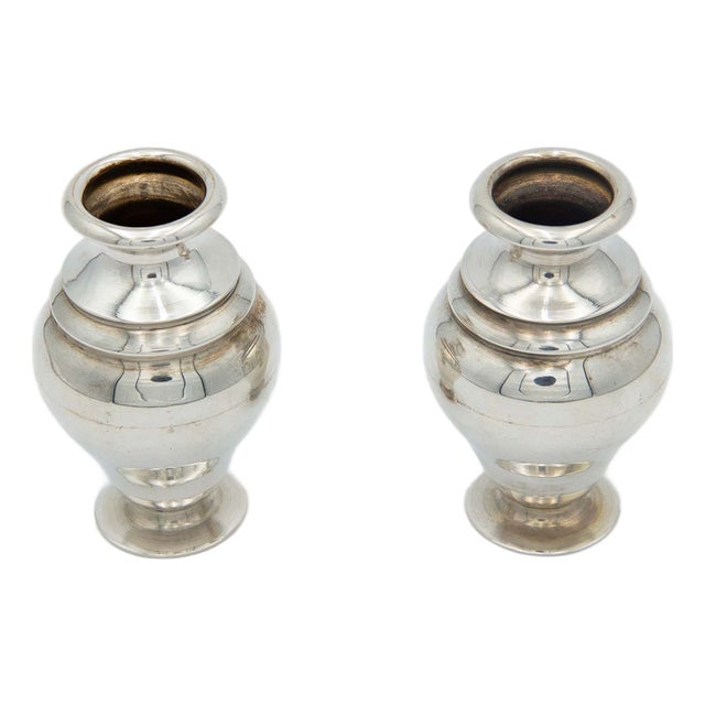 Plain Silver Pots, Set of 2 For Sale