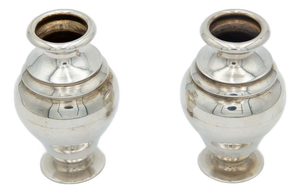 Plain Silver Pots, Set of 2