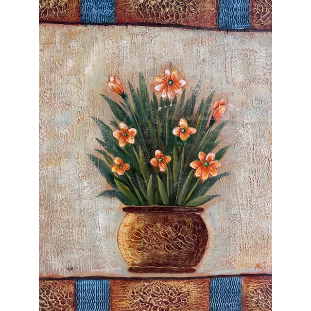 Original Floral Oil Painting “Golden Bloom” by Alena Kalen Framed Textured, Coa For Sale - Image 11 of 13
