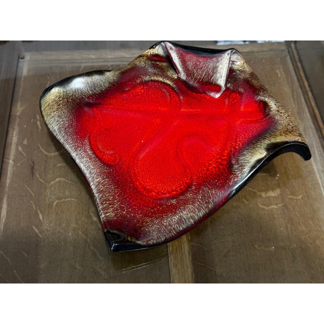 Vintage Red Glazed Ceramic Trinket Dish, 1960s For Sale - Image 14 of 15