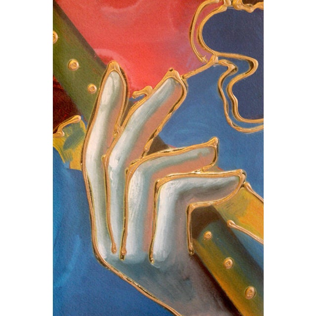 Oleg Zhivetin "Blue Clown" Hand-Signed & Numbered Limited Edition Giclée Framed Artwork – 51" X 41" For Sale - Image 10 of 12