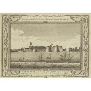 Antique View of Surat Castle by Millar, 1782 For Sale
