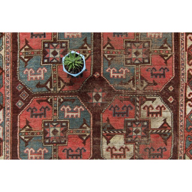 Contemporary House of Séance - 1890s Antique Karakalpak Turkmenistan Wool Pile Hand-Knotted Rug - 4’4” X 8'7" For Sale - Image 3 of 12
