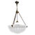 An impressive and exceptionally substantial British Art Deco chandelier dating to circa 1930, combining heavy cast bronze...