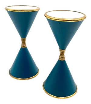 1960s Angelo Lelii 'Clessidra' Table Lamps by Arredoluce, Milan Italy - a Pair EU Plug