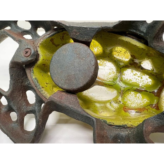 Brown Japanese Iron and Blown Glass Frog Garden Lantern, 1970s For Sale - Image 8 of 18