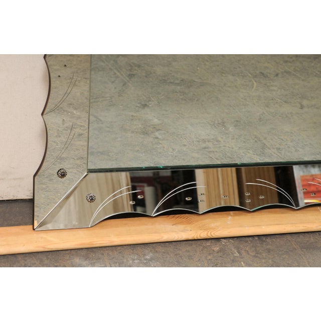Mid 20th Century Italian Mirror with Scalloped Mirror Surround For Sale - Image 12 of 12