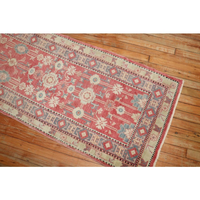 Narrow Vintage Khotan Runner - 2'4" x 6'11" For Sale - Image 9 of 10