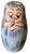 1990s Vintage Hand-Painted Three Wise Monkeys Nesting Dolls With Banana, Set of 5 For Sale - Image 5 of 8