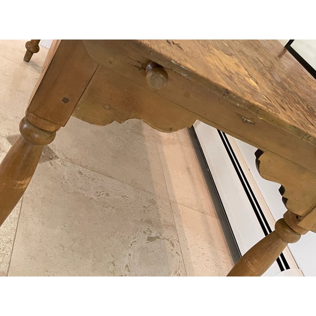 Antique Pine Farm Table For Sale - Image 9 of 13