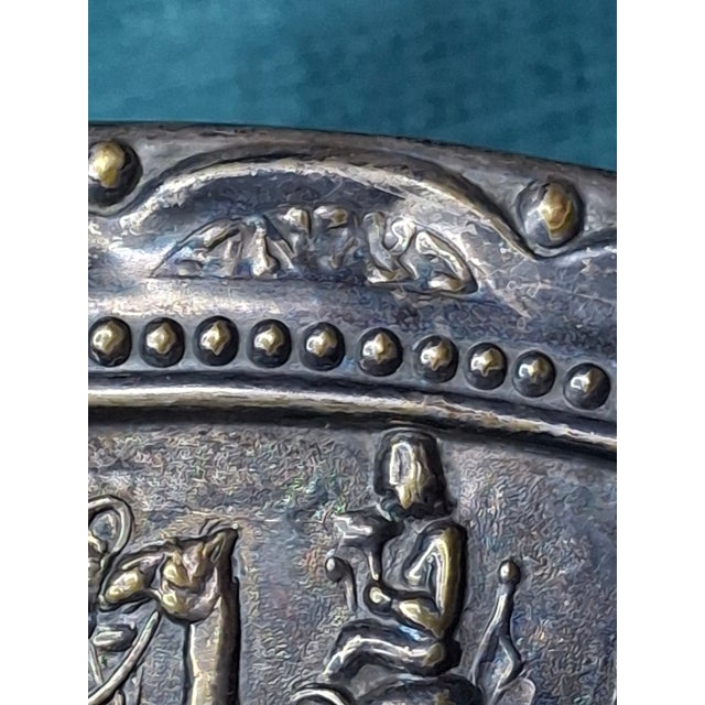 Rare Antique Bezalel Jerusalem 1920s Seder Plate - Raban Exodus Design Judaica For Sale - Image 12 of 18