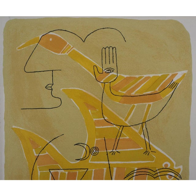 Modern Victor Brauner, Portrait Surréaliste (Traces Interstices), Lithograph For Sale - Image 3 of 7