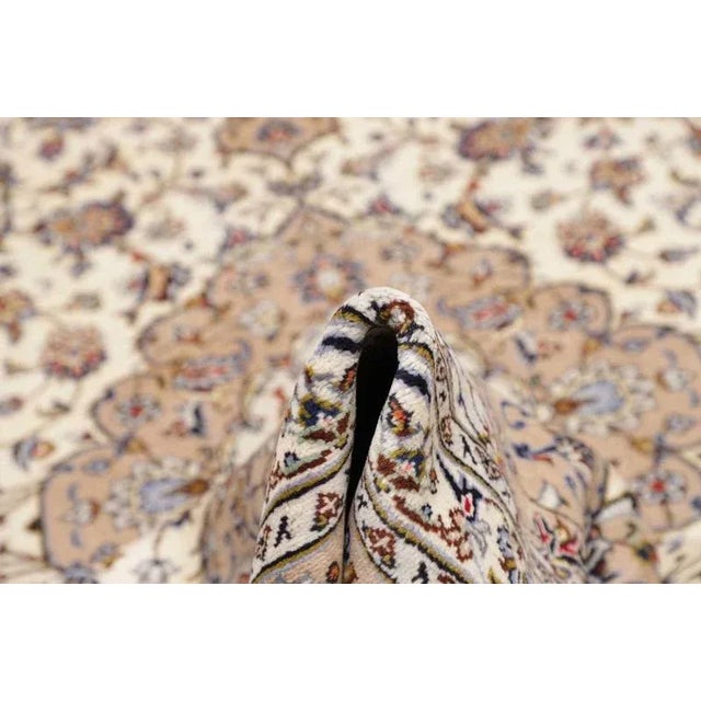 Brown Middle Eastern Hand-Knotted Kashan Rug For Sale - Image 8 of 10