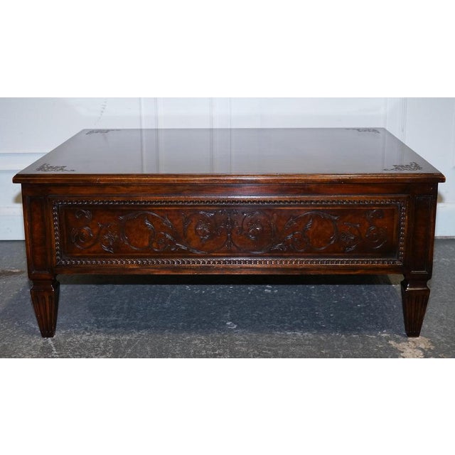 American Coffee Table with Drawers and Butler Trays by Theodore Alexander For Sale - Image 3 of 18