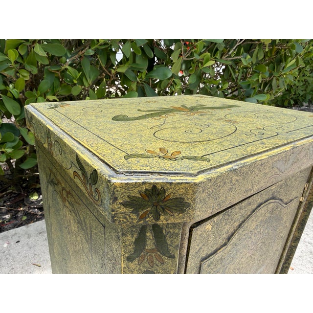 Vintage Hand-Painted Florentine Style Commode Cabinet For Sale - Image 10 of 12