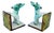 Dölker School Sculptural Ceramic Donkey Bookends from Cas Vietri Solimene, 1940s, Set of 2 For Sale