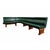 Elegant corner sofa with a modern and refined design, upholstered in dark green faux leather with quilted details on the...