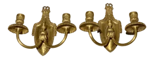 1920s Caldwell Gilt Bronze Sconces - a Pair