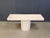Metal Vintage Travertine and Brass Console Table attributed to Roche Bobois, 1970s For Sale - Image 7 of 11