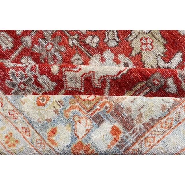 Mid 20th Century Vintage Persian Sultanabad-Mahal With All-Over Sub-Geometric Floral Design 7'1 X 11'6 For Sale - Image 12 of 13