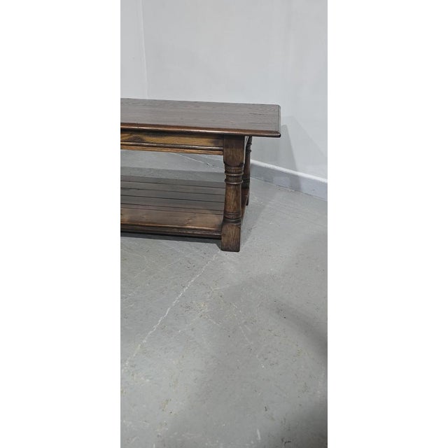 Wood Oak Plank Coffee Table, 1920 For Sale - Image 7 of 13