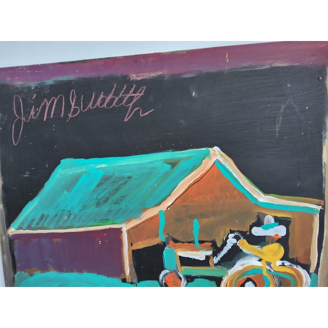 1990s Folk Art Painting by Jimmy Lee Sudduth For Sale - Image 16 of 18