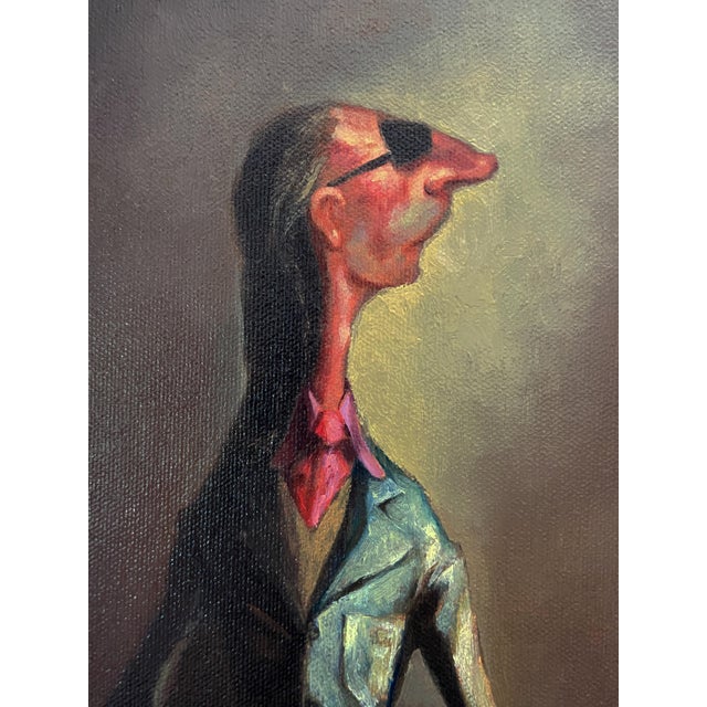 Figurative "Daniel Carranza" Artist Proof Giclee on Canvas on Wood 21.5" H For Sale - Image 3 of 7