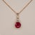 2020s Madagascar Ruby Pendant With Natural Diamonds in Solid 14k Gold – Round 4.5mm For Sale - Image 5 of 8