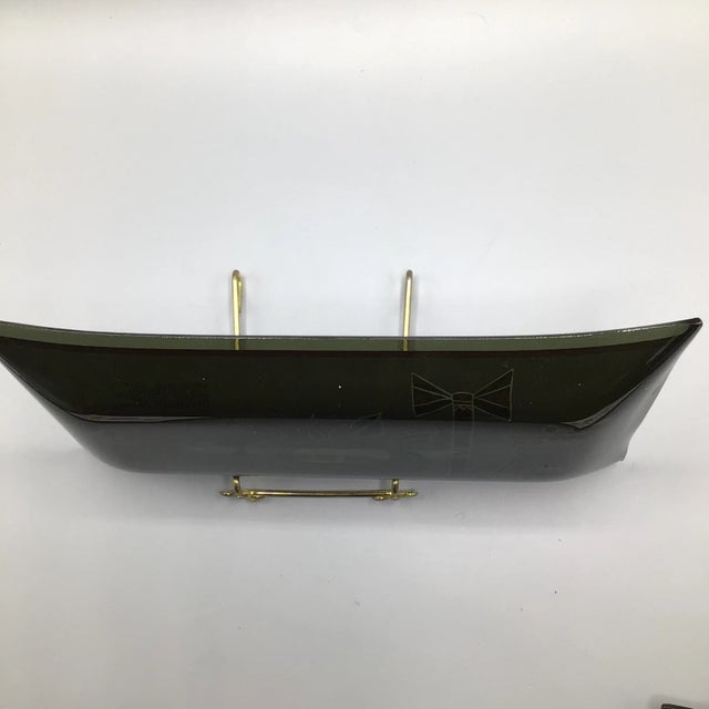 Vintage Smoked Glass Kitchen Weights and Measurements Decorative Dishes -set of 3 For Sale - Image 4 of 12