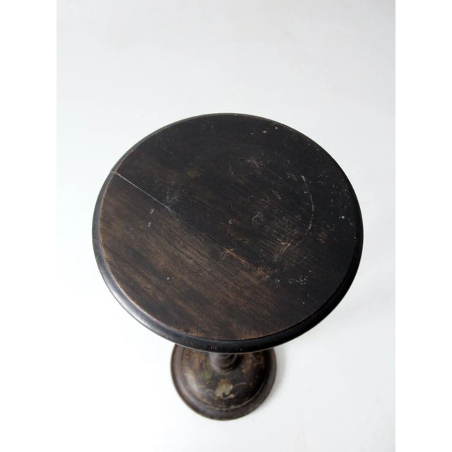 Antique Chinoiserie Hand-Painted Pedestal Plant Stand For Sale - Image 11 of 12