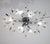1970s Italian Large Size Gold and Transparent Murano Glass Wall Light or Ceiling Light Flower For Sale - Image 15 of 17