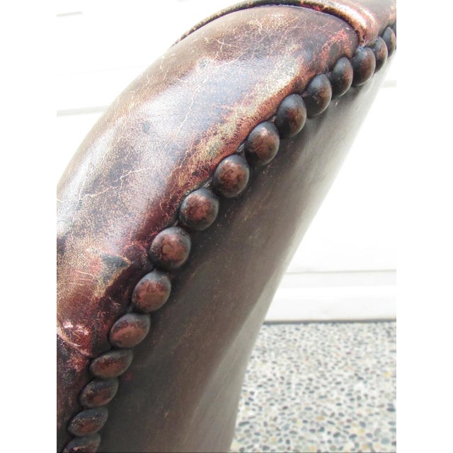 Antique English Leather Child’s Chair For Sale - Image 15 of 17
