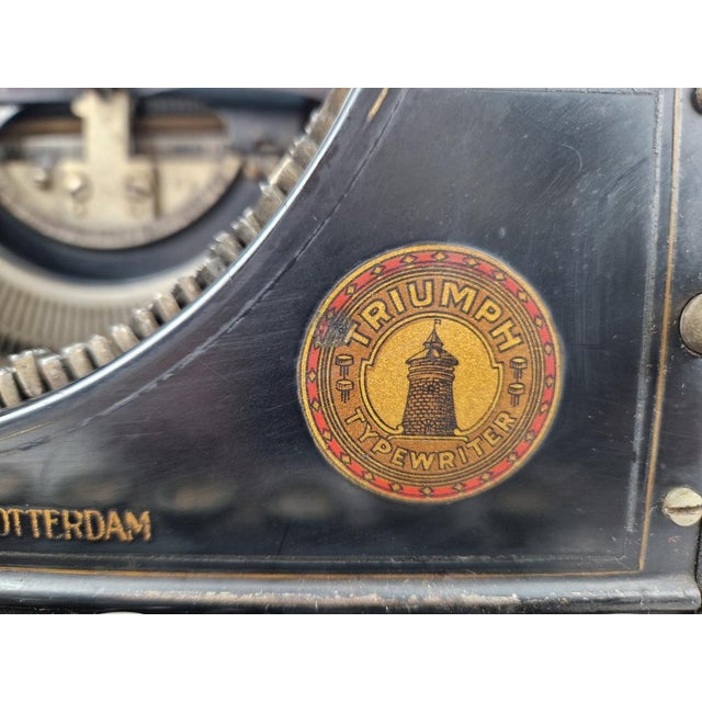 Vintage German Truimph Typewriter in Metal and Steel, 1920 For Sale - Image 13 of 14