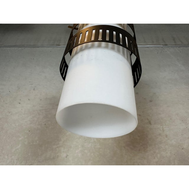 Vintage Opaline Design Hanging Lamps, Set of 2 For Sale - Image 9 of 14