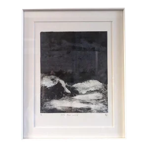 2022 Contemporary 'Into the Wild' Original Unique Abstract Monotype Painting by British Artist Frances Daws, Framed