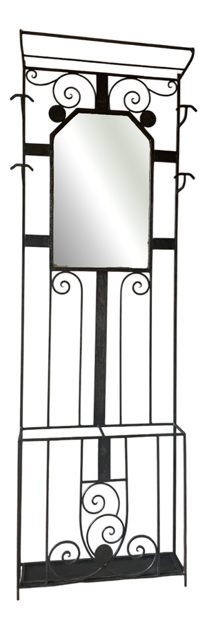 French Art Deco Wall Standing Coat Rack, 1930s