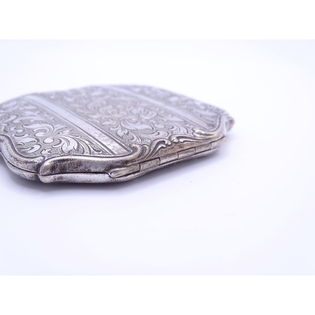 Art Nouveau Powder with Mirror and Silver Plate, France, 1890s For Sale - Image 12 of 18