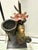 Mid 20th Century Mid 20th Century Chinoiserie Cast Bronze Figural Table Lamp For Sale - Image 5 of 11