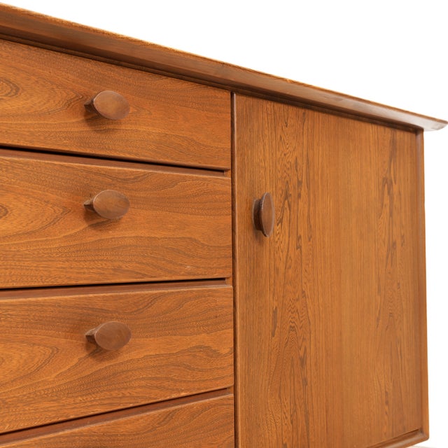 Brown Mid Century Teak and Elm Credenza by Scandart Furniture For Sale - Image 8 of 10