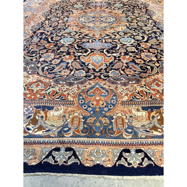 Vintage Kashmar Pictorial Rug, 1960s For Sale - Image 6 of 11