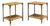Bamboo and Woven Rattan Side Tables, Italy, 1960s, Set of 2 For Sale