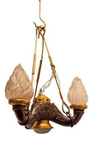 Grand Tour Style Two-Tone Bronze Chandelier